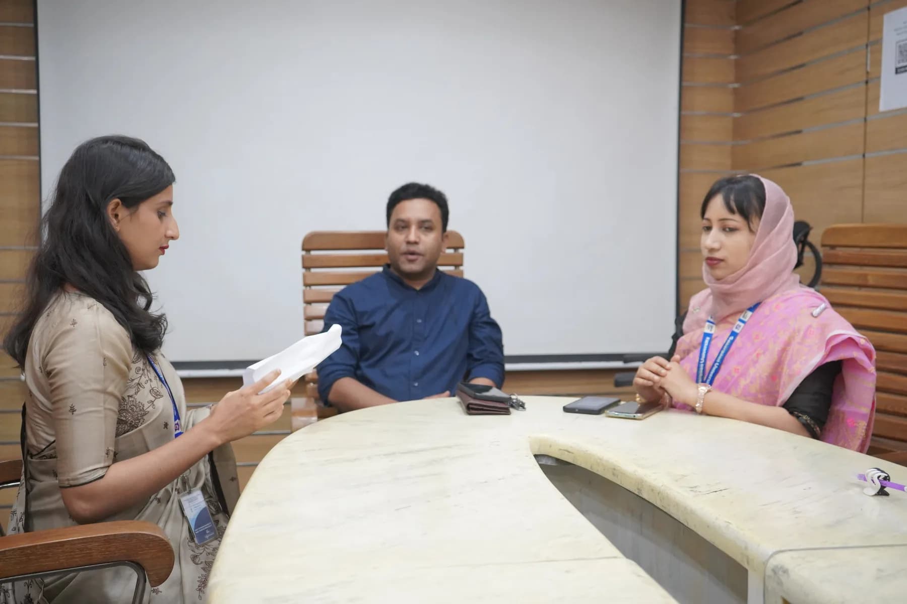 Students attending a departmental session